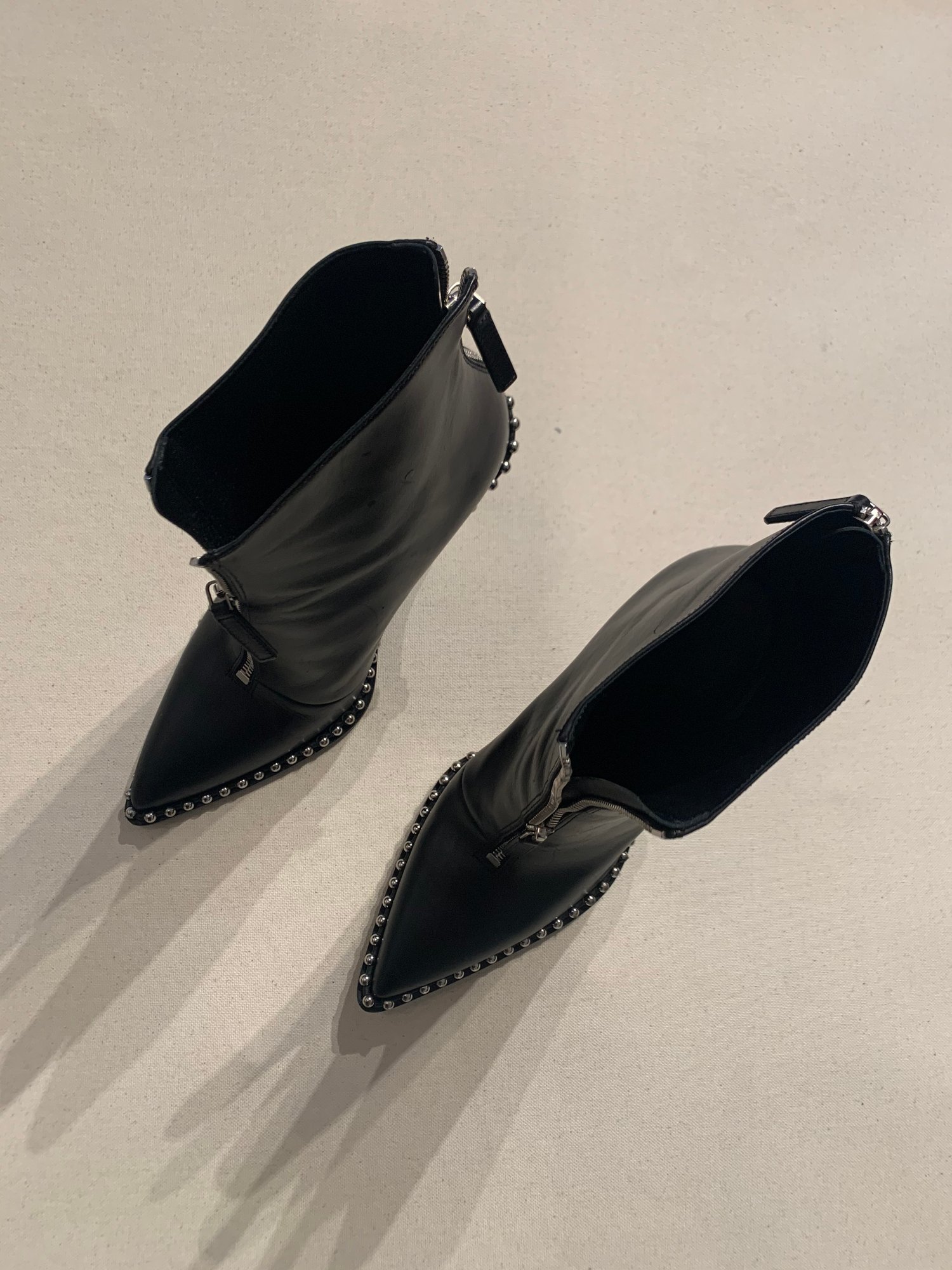 Image of ALEXANDER WANG STUDDED LEATHER BOOT