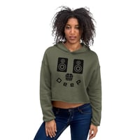 Image 1 of Women's Speaker DEEP Cropped Hoodie - available in black, dark grey, or green
