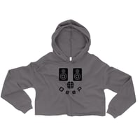 Image 3 of Women's Speaker DEEP Cropped Hoodie - available in black, dark grey, or green