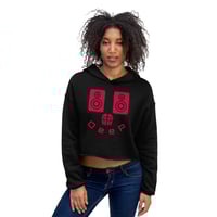 Image 5 of Women's Speaker DEEP Cropped Hoodie - available in black, dark grey, or green