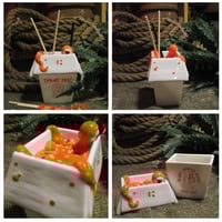 Image 3 of CREATURE FROM THE CRAB RANGOON "Spicy" Orange Limited Edition 11oz 2-Piece Ceramic Tiki Mug