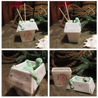 Image 2 of CREATURE FROM THE CRAB RANGOON "Mild" Green Limited Edition 11oz 2-Piece Ceramic Tiki Mug
