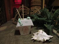 Image 1 of CREATURE FROM THE CRAB RANGOON "Mild" Green Limited Edition 11oz 2-Piece Ceramic Tiki Mug