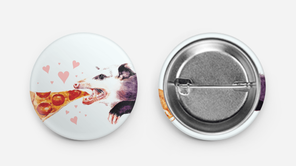 Image of Love Bite Opossum Pizza Button