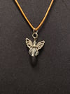 Angel Glass Birthstone Leather Necklace