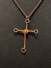Copper Cross and Chain Necklace