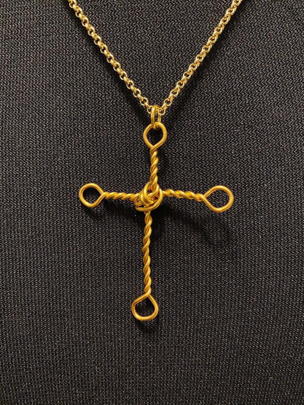 Gold Cross and Chain Necklace