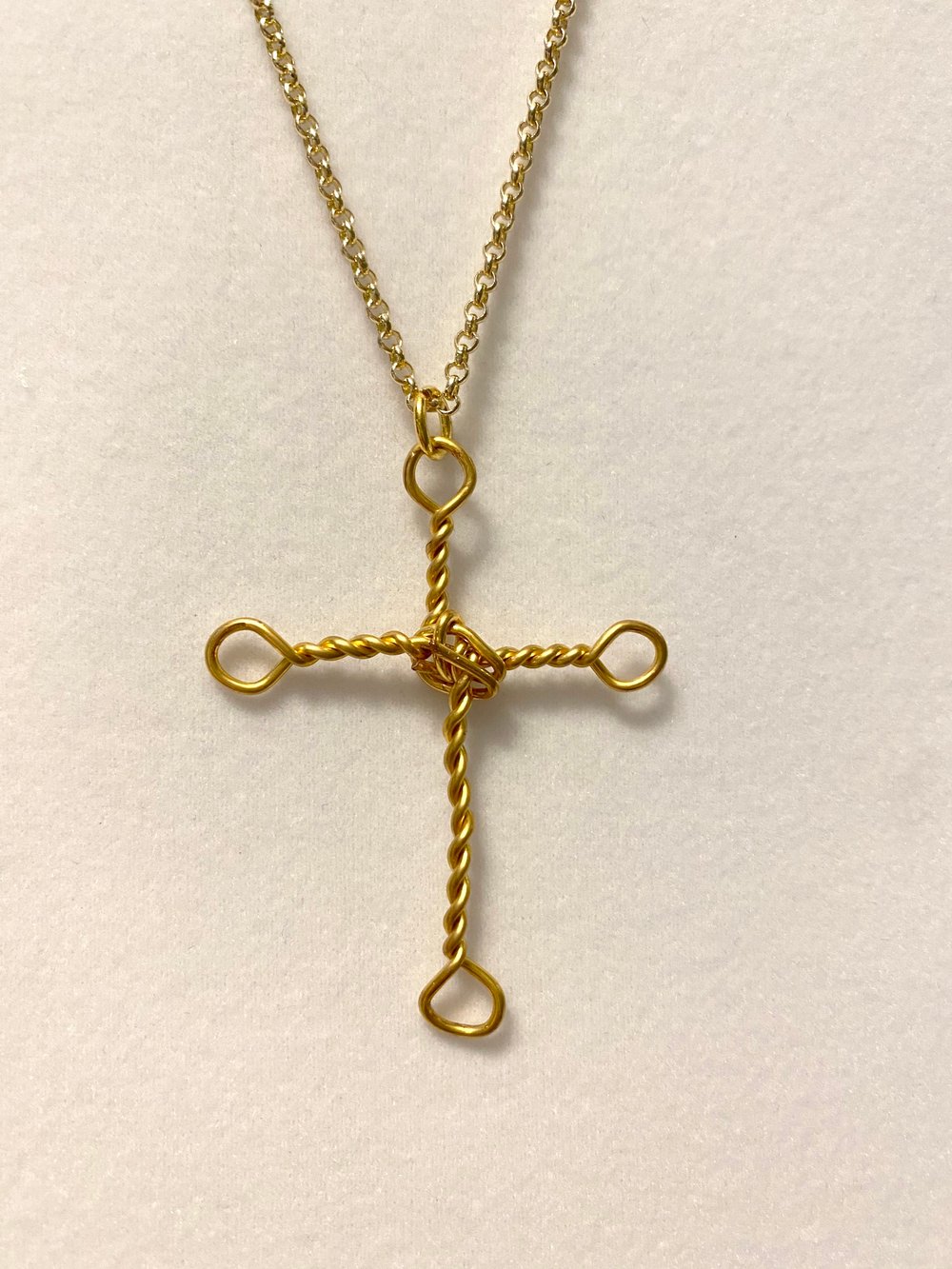 Gold Cross and Chain Necklace
