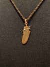 Copper Feather and Chain Necklace