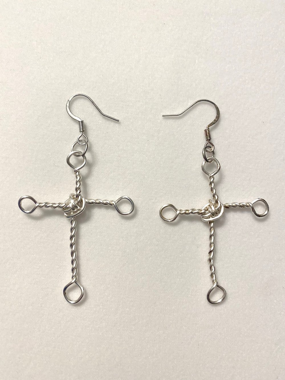 Silver Cross Earrings