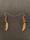 Copper Feather Earrings