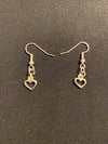 Rhodium Heart Earrings