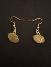 Gold Football Earrings
