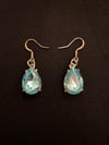 Turquoise Glass Silver Earrings