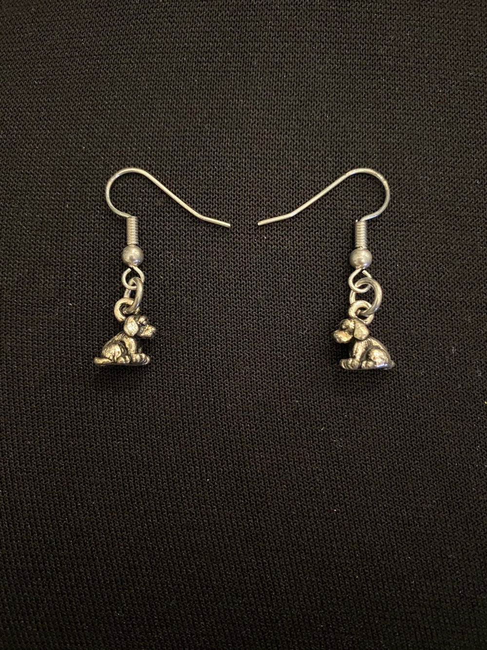 Silver Dog Earrings