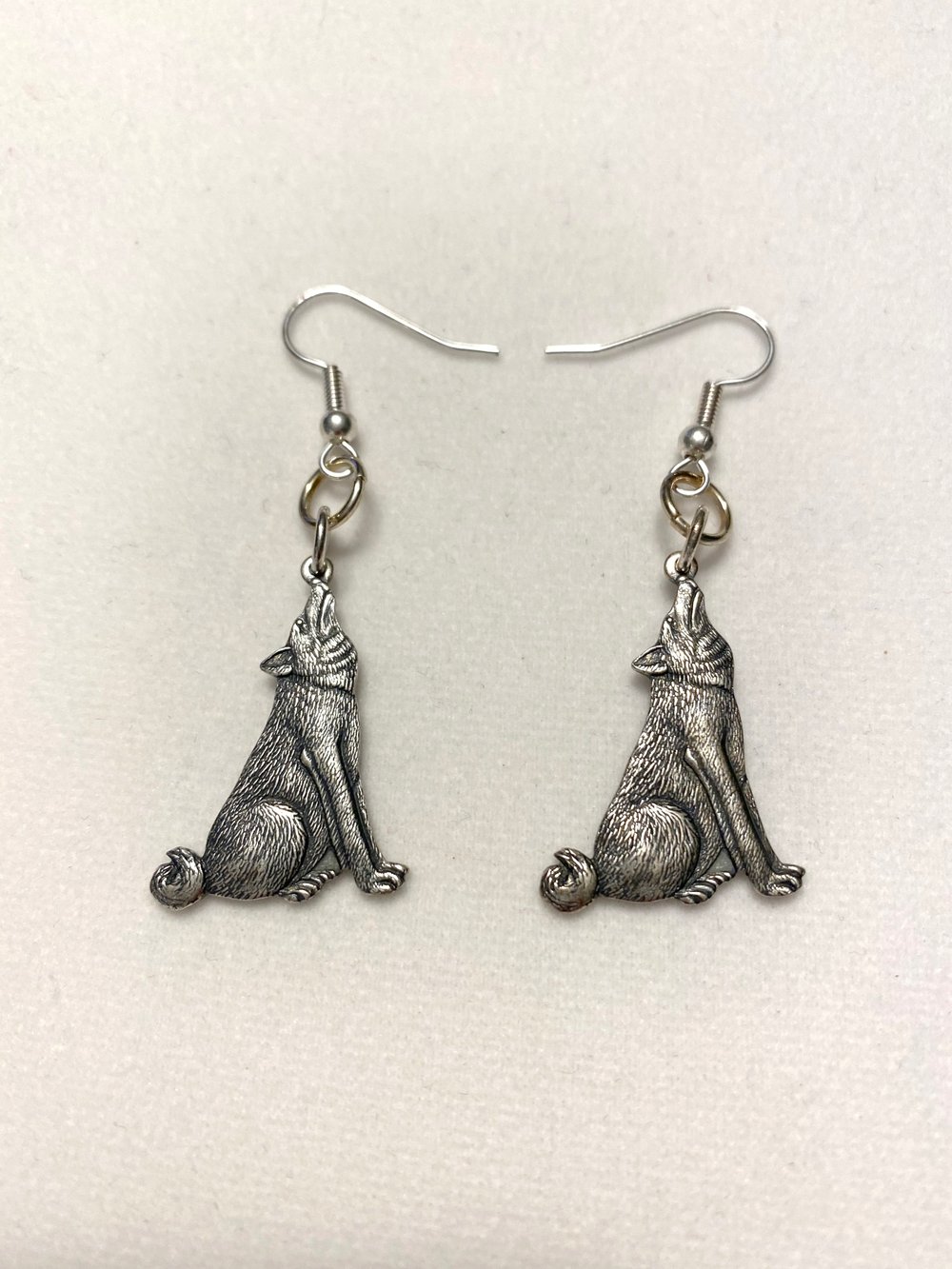 Silver Wolf Earrings