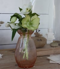 Image 2 of Vase à jacinthe en verre rosé.