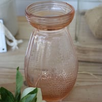 Image 4 of Vase à jacinthe en verre rosé.