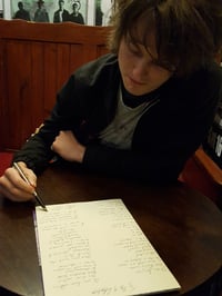 Image 4 of Handwritten TRAMPOLENE lyric sheet