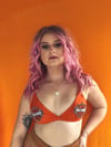 Orange Large Patch Harley Bikini Top