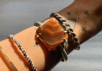 Image 1 of Sardonyx + Sterling Silver Cuff