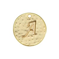 Image 4 of Gold Initial Coin Hoops