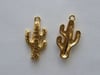 Gold Cactus Hoops
