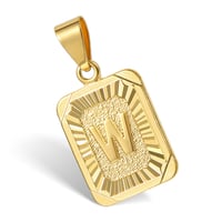 Image 1 of Gold Letter Pendant with Chain (3 weeks for delivery)