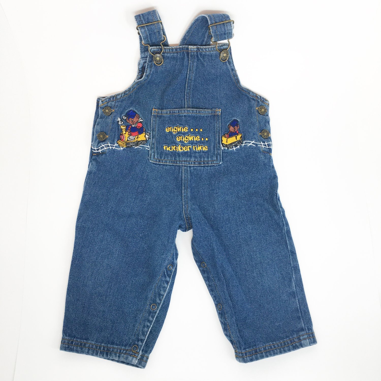 Engine Engine Number Nine Denim Overalls 12 Months Baby Boom Vintage