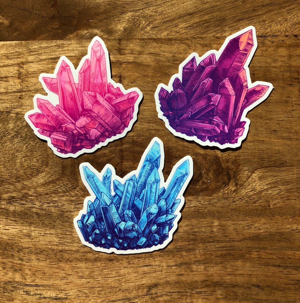 Crystal Stickers 3 pack