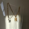 6mm Chunky Chain with Gold Letter Necklace