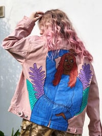 Image 1 of Pink Denim Jacket