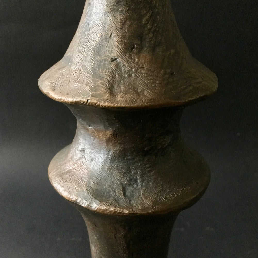 Image of Large-Scale Brutalist Bronze Candlestick, Germany