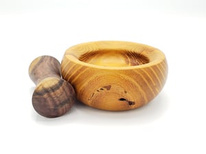 Image of Osage Orange (Hedge) and Walnut Mortar and Pestle