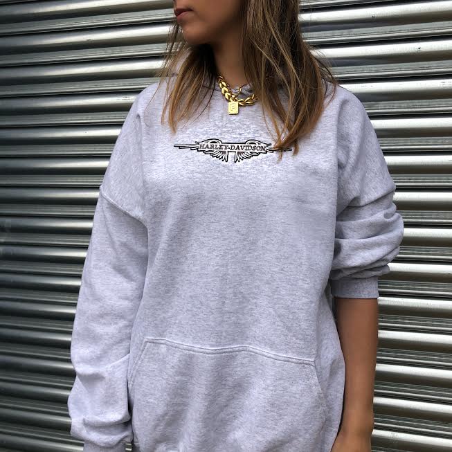 Harley Davidson Grey Patch Hoodie