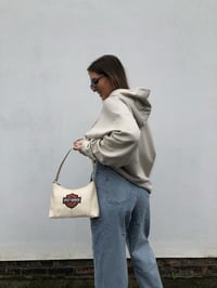 Image 3 of Beige Double Harley Davidson Patch Hoodie