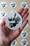 Cactus Skull Circle Sticker