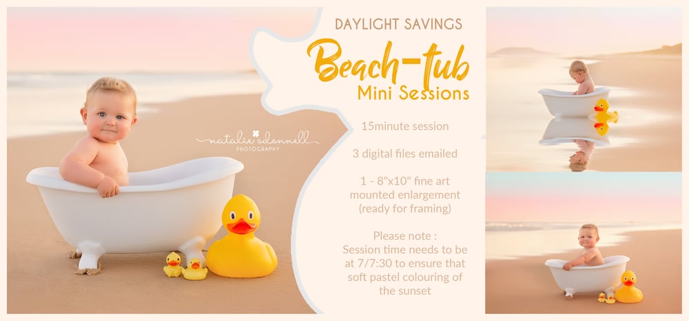 Image of Beach tub mini session 2020