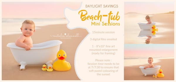Image of Beach tub mini session 2020
