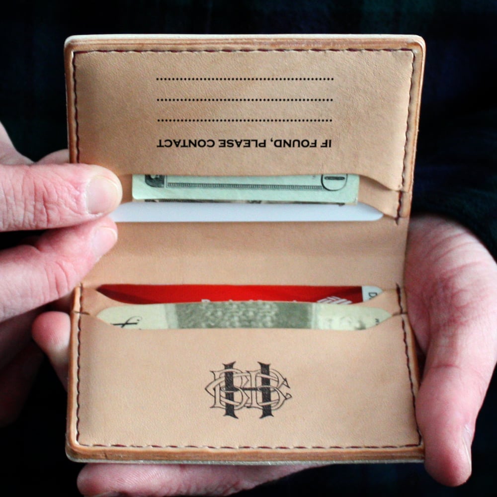 Image of Folding Baseball Leather Card Wallet