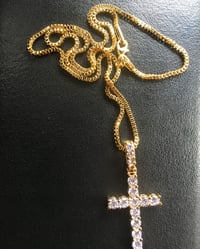 20 inch necklace and studded cross piece 