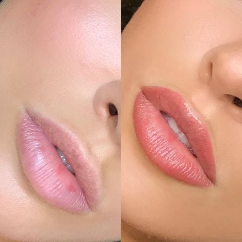 Image of 1:1 Lip Blushing Permanent lip color