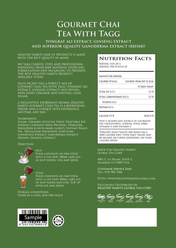 HHG GOURMET CHAI / TEA