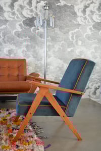 Image 5 of Fauteuil KOMPAS bleu pétrole