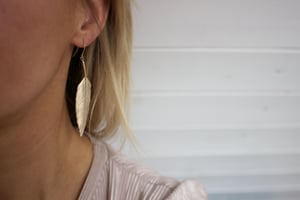 Image of quill earrings (in silver or 9ct gold)