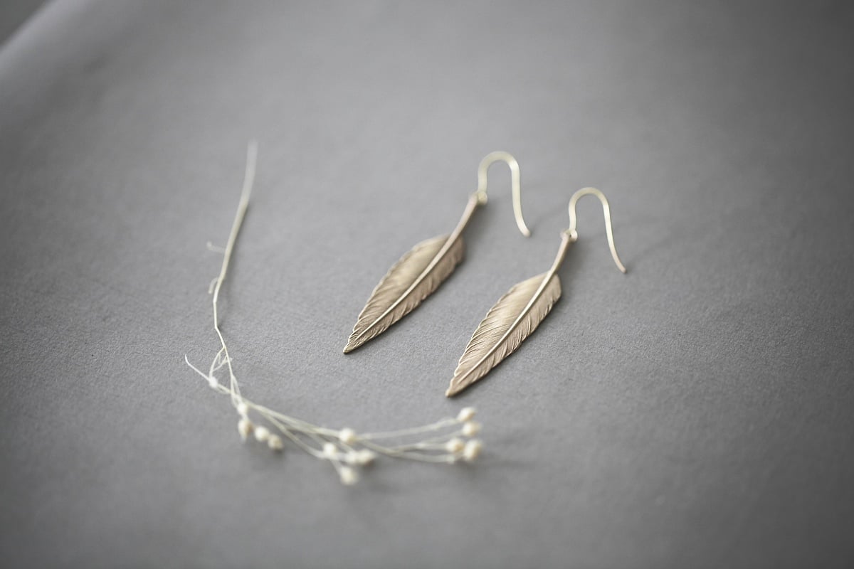 Image of *SALE* quill earrings (in silver or 9ct gold)