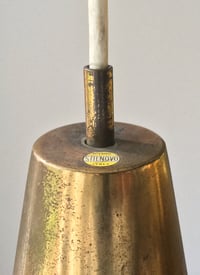 Image 3 of Brass & Glass Pendant Light by Stilnovo (Labelled)