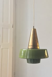 Image 5 of Brass & Glass Pendant Light by Stilnovo (Labelled)