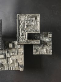 Image 4 of Large Brutalist Aluminium Door Handle or Wall Decoration