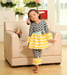 Image of Izzy Jade Grey and Yellow Chevron Ruffle Outfit